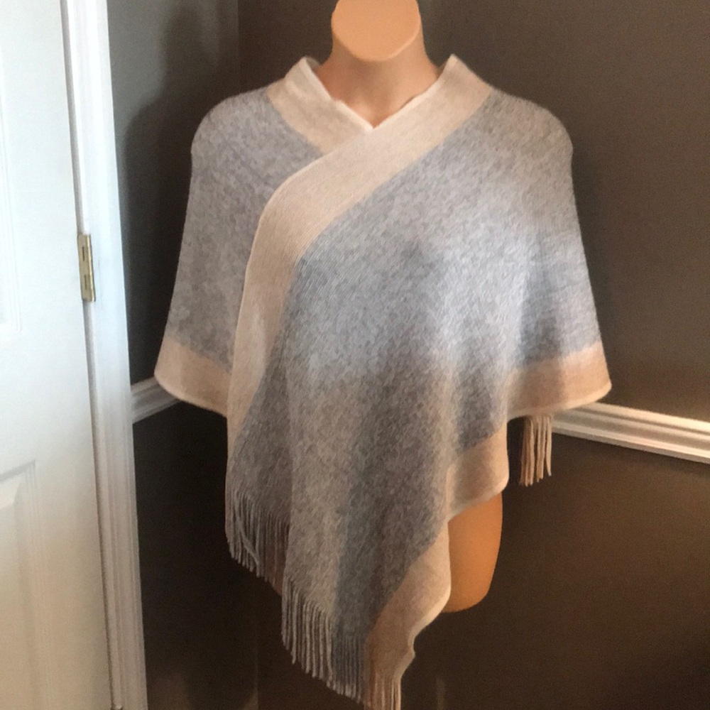 Knit poncho